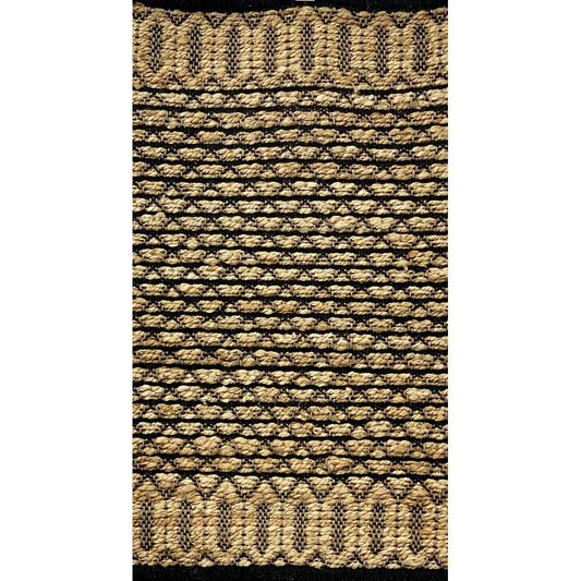 HomeRoots 2' x 3' Tan and Black Ornate Geometric Scatter Rug