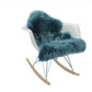 HomeRoots 2' x 3' Teal New Zealand Natural Sheepskin Rug