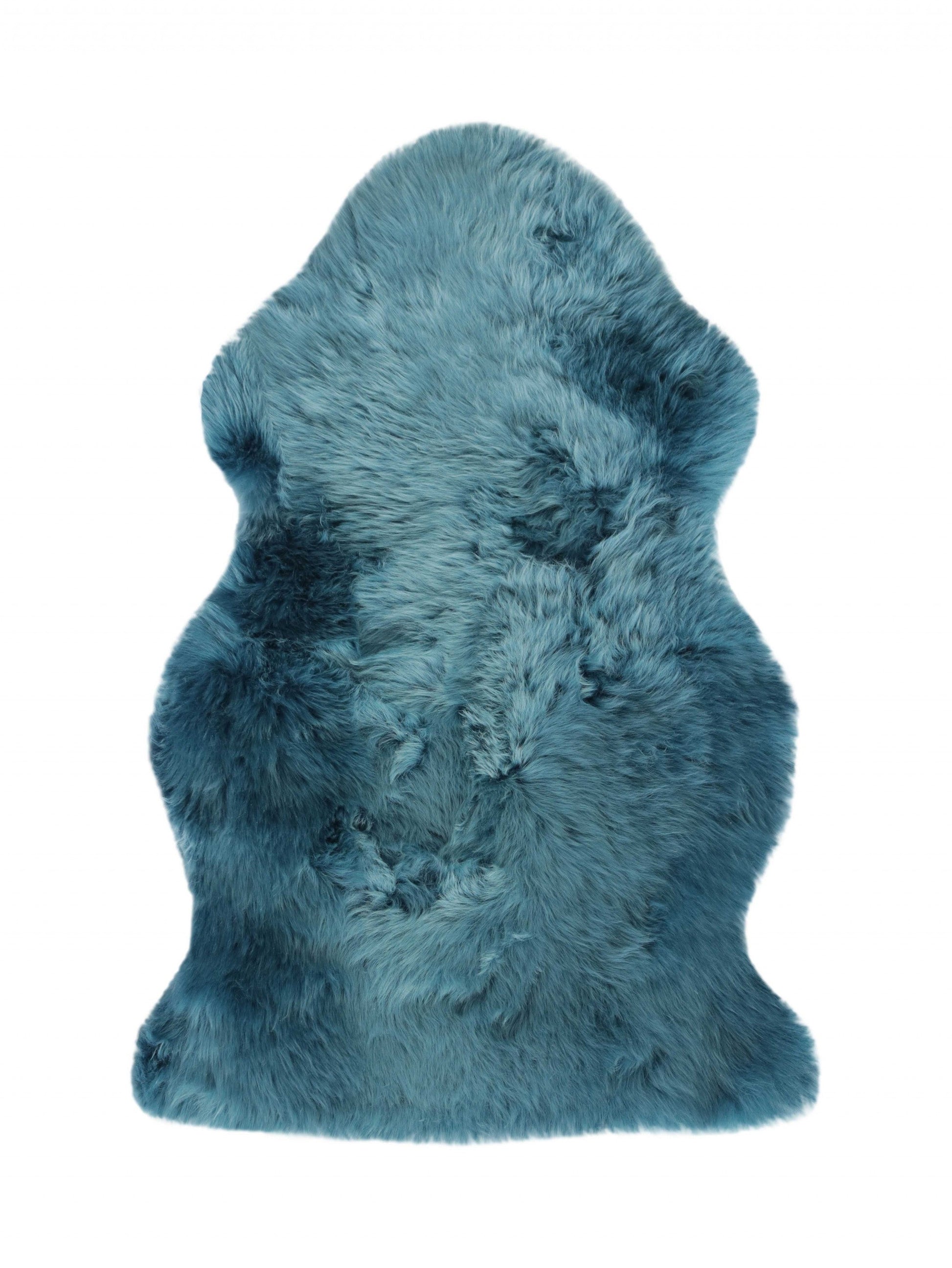 HomeRoots 2' x 3' Teal New Zealand Natural Sheepskin Rug