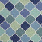 HomeRoots 2' x 3' UV treated Polypropylene Blue Accent Rug