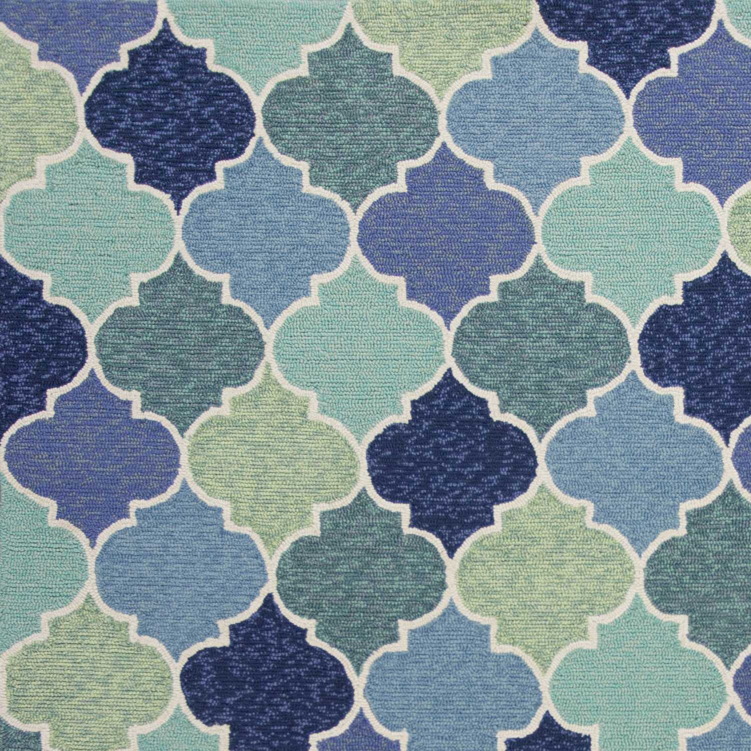HomeRoots 2' x 3' UV treated Polypropylene Blue Accent Rug