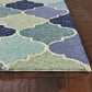 HomeRoots 2' x 3' UV treated Polypropylene Blue Accent Rug