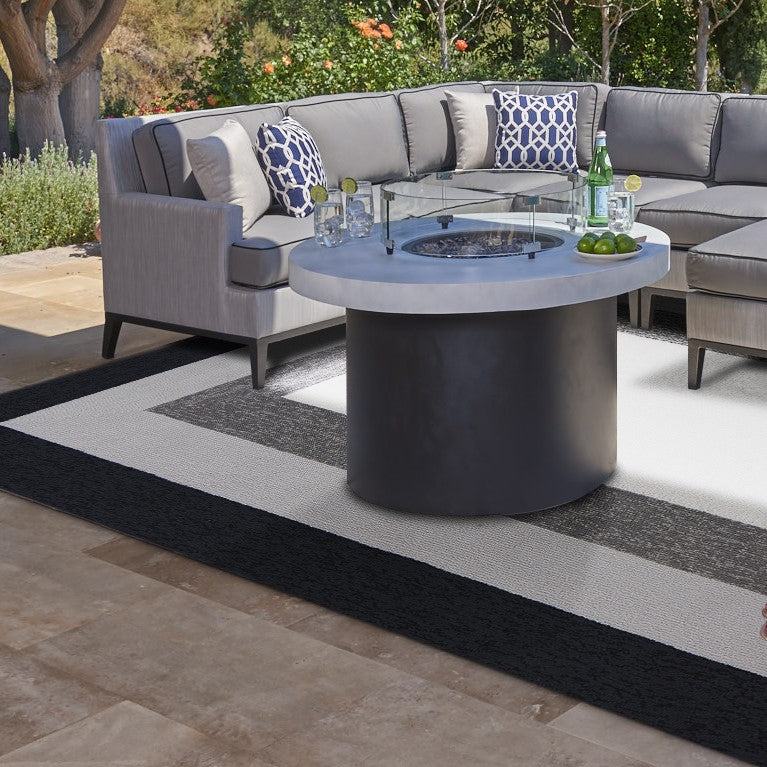 HomeRoots 2' x 3' UV treated Polypropylene Charcoal Accent Rug