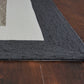HomeRoots 2' x 3' UV treated Polypropylene Charcoal Accent Rug