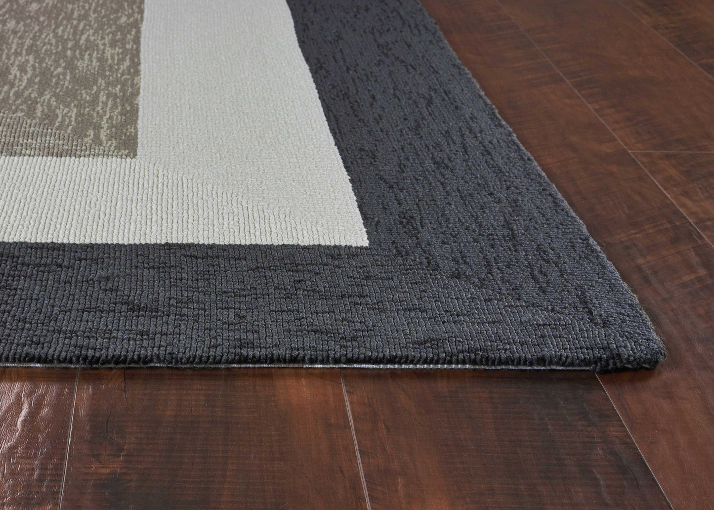 HomeRoots 2' x 3' UV treated Polypropylene Charcoal Accent Rug