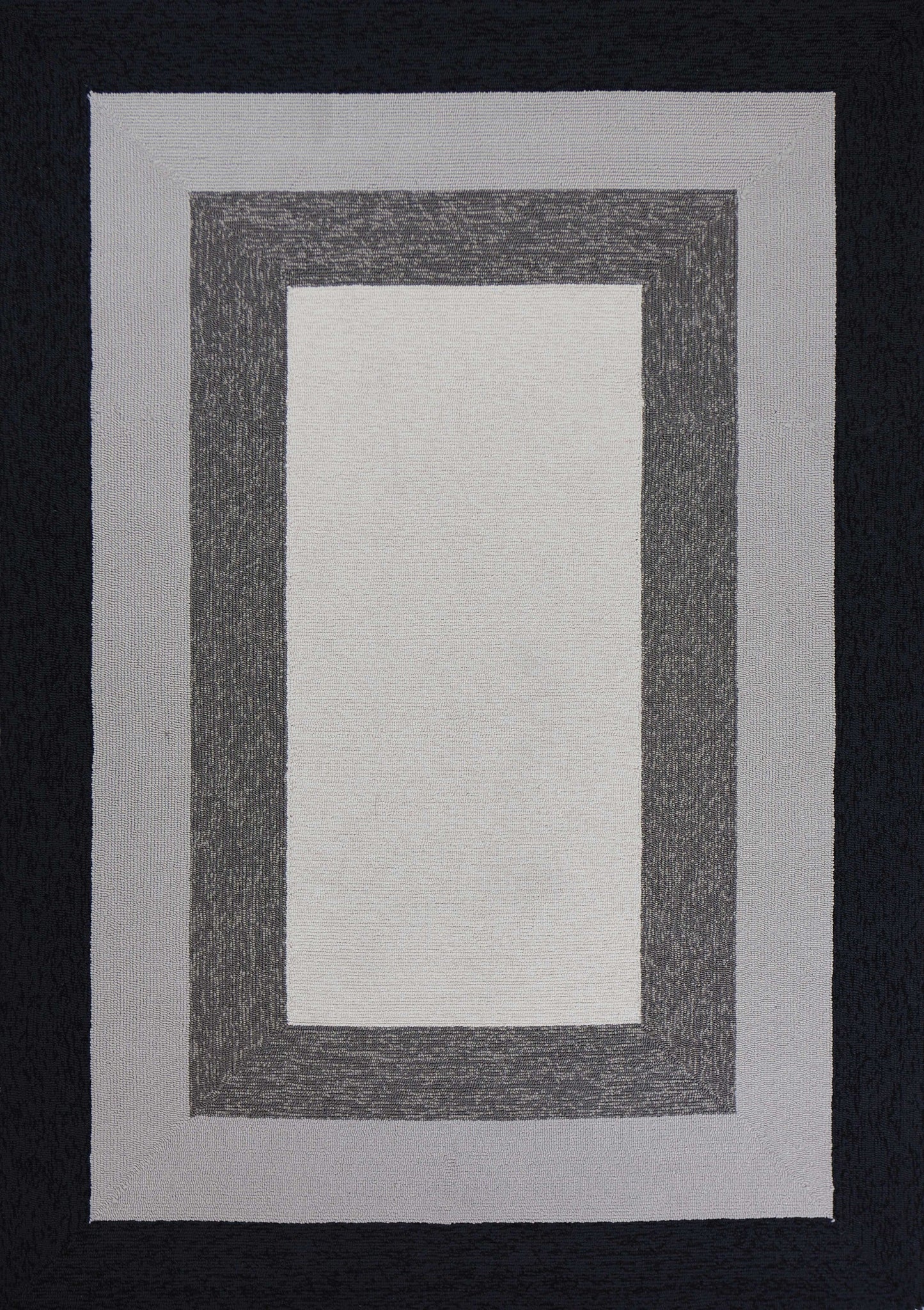 HomeRoots 2' x 3' UV treated Polypropylene Charcoal Accent Rug