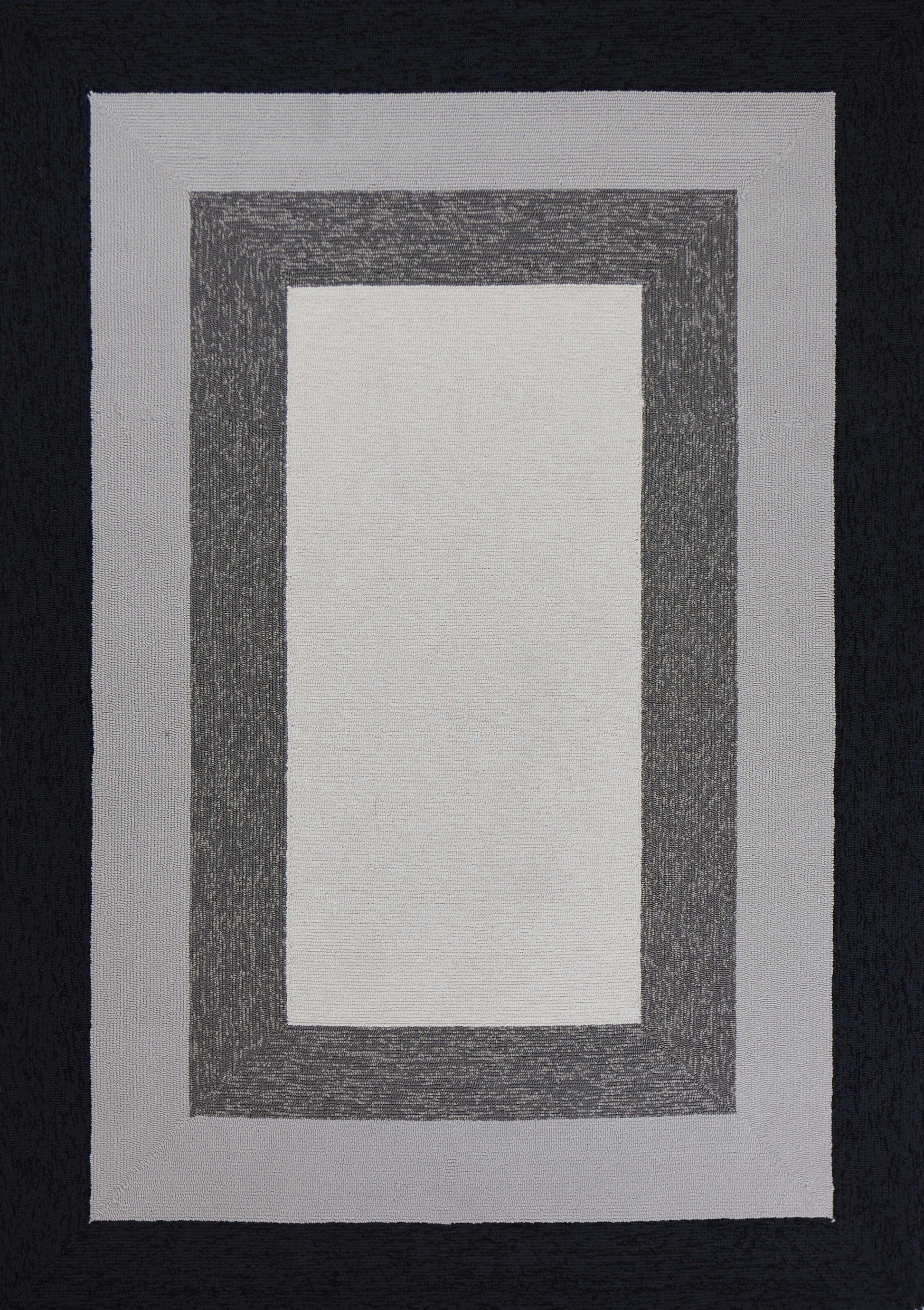 HomeRoots 2' x 3' UV treated Polypropylene Charcoal Accent Rug