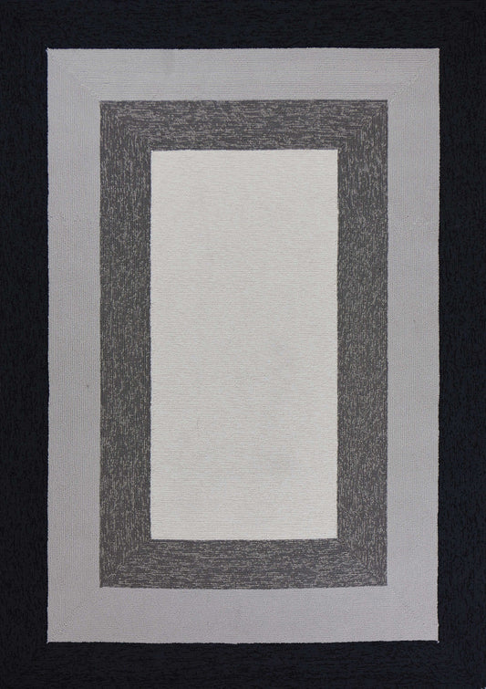 HomeRoots 2' x 3' UV treated Polypropylene Charcoal Accent Rug