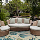 HomeRoots 2' x 3' UV treated Polypropylene Ivory or Blue Accent Rug