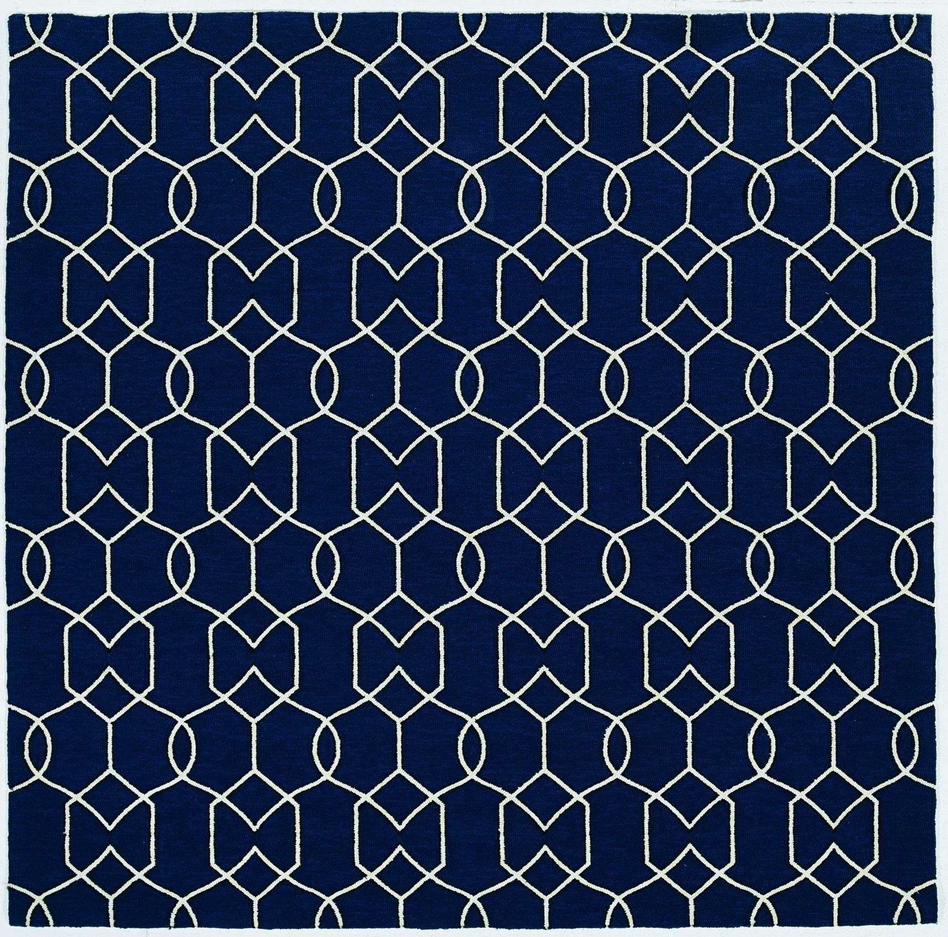 HomeRoots 2' x 3' UV treated Polypropylene Navy Accent Rug