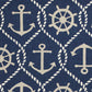 HomeRoots 2' x 3' UV treated Polypropylene Navy Accent Rug