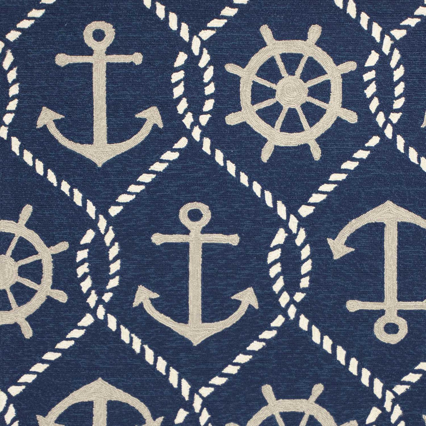 HomeRoots 2' x 3' UV treated Polypropylene Navy Accent Rug