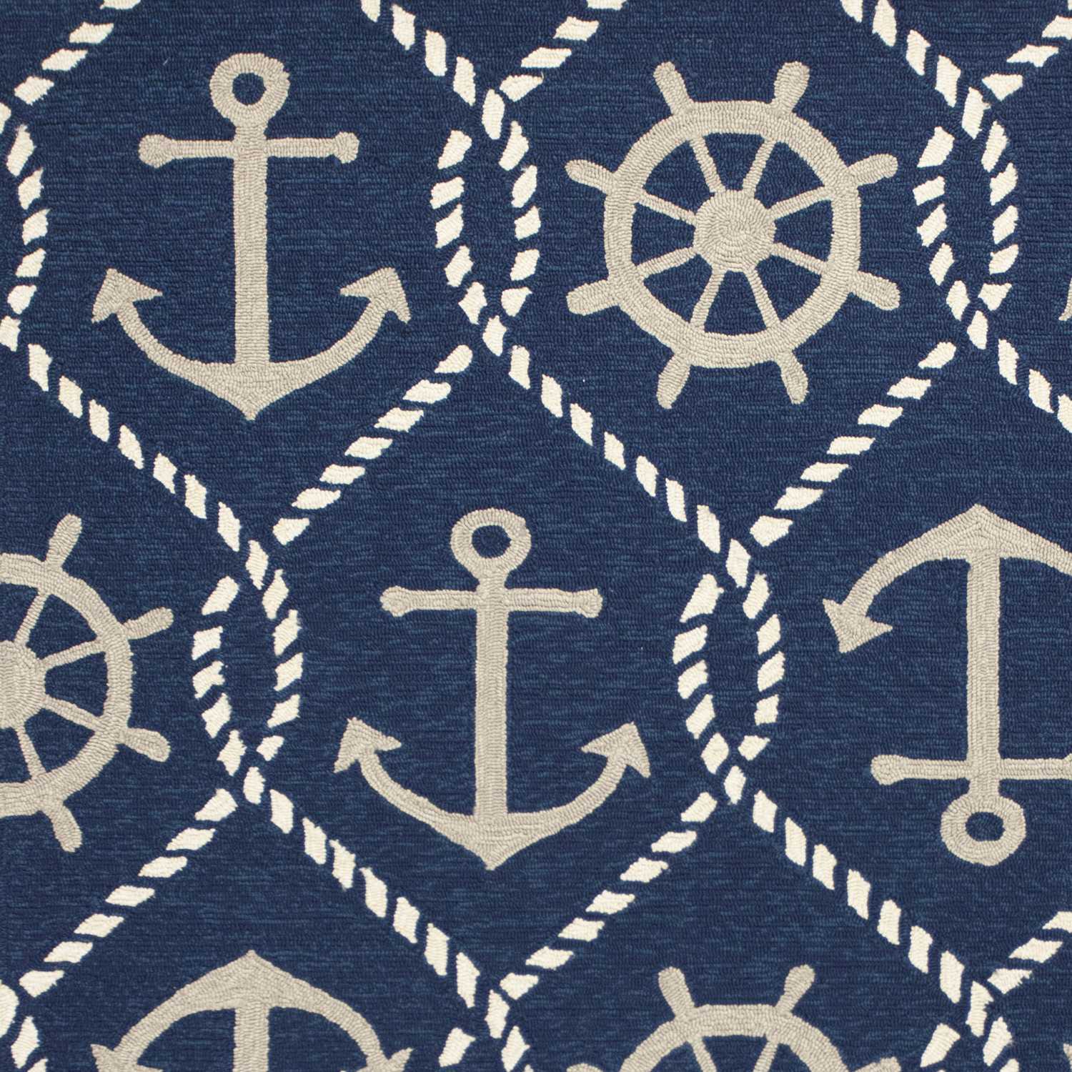 HomeRoots 2' x 3' UV treated Polypropylene Navy Accent Rug