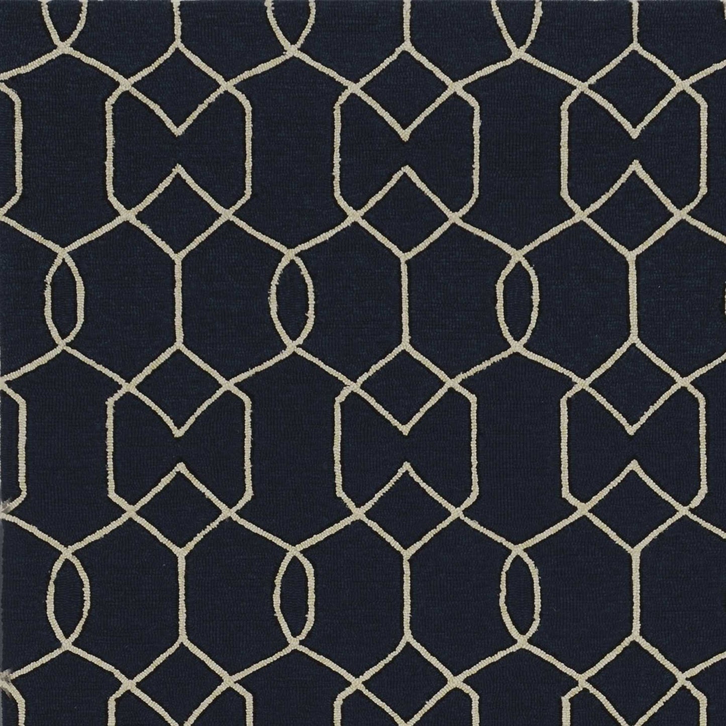 HomeRoots 2' x 3' UV treated Polypropylene Navy Accent Rug