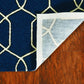 HomeRoots 2' x 3' UV treated Polypropylene Navy Accent Rug