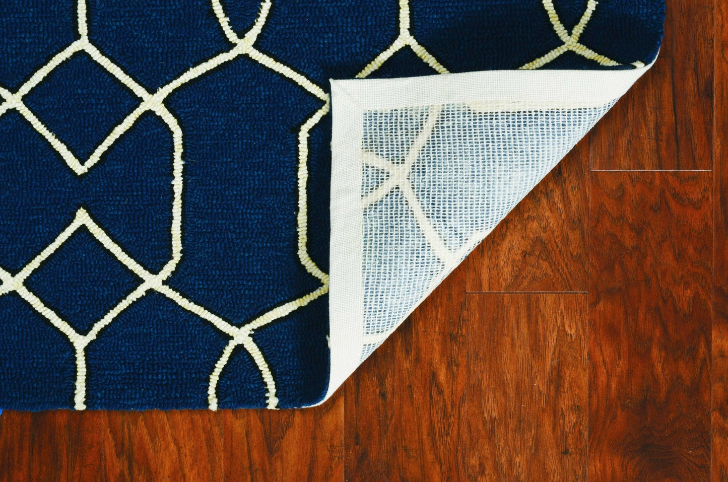 HomeRoots 2' x 3' UV treated Polypropylene Navy Accent Rug