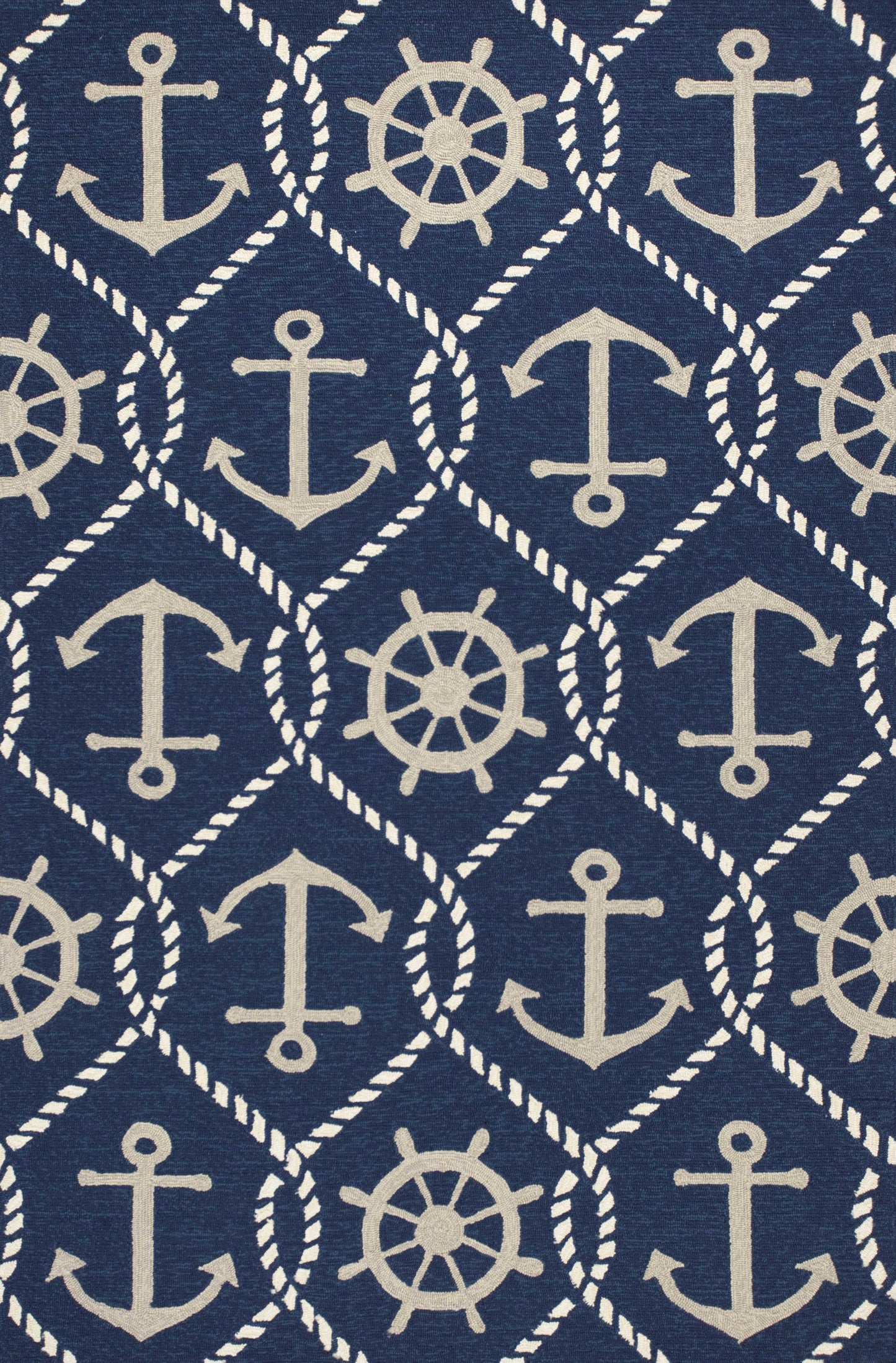 HomeRoots 2' x 3' UV treated Polypropylene Navy Accent Rug