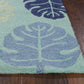 HomeRoots 2' x 3' UV treated Polypropylene Turquoise Accent Rug