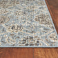 HomeRoots 2" x 3" Viscose Accent Rug With Ivory and Blue Finish