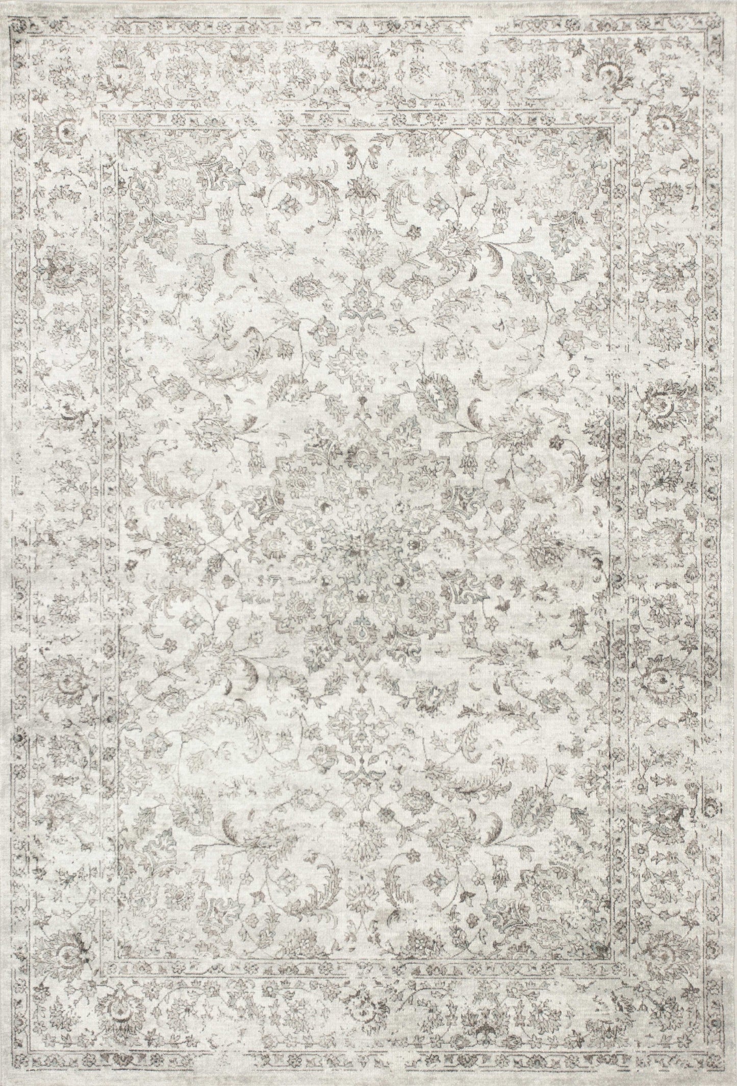 HomeRoots 2' x 3' Viscose Accent Rug With Silver Finish