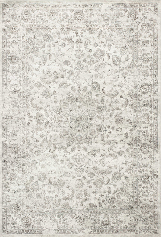 HomeRoots 2' x 3' Viscose Accent Rug With Silver Finish