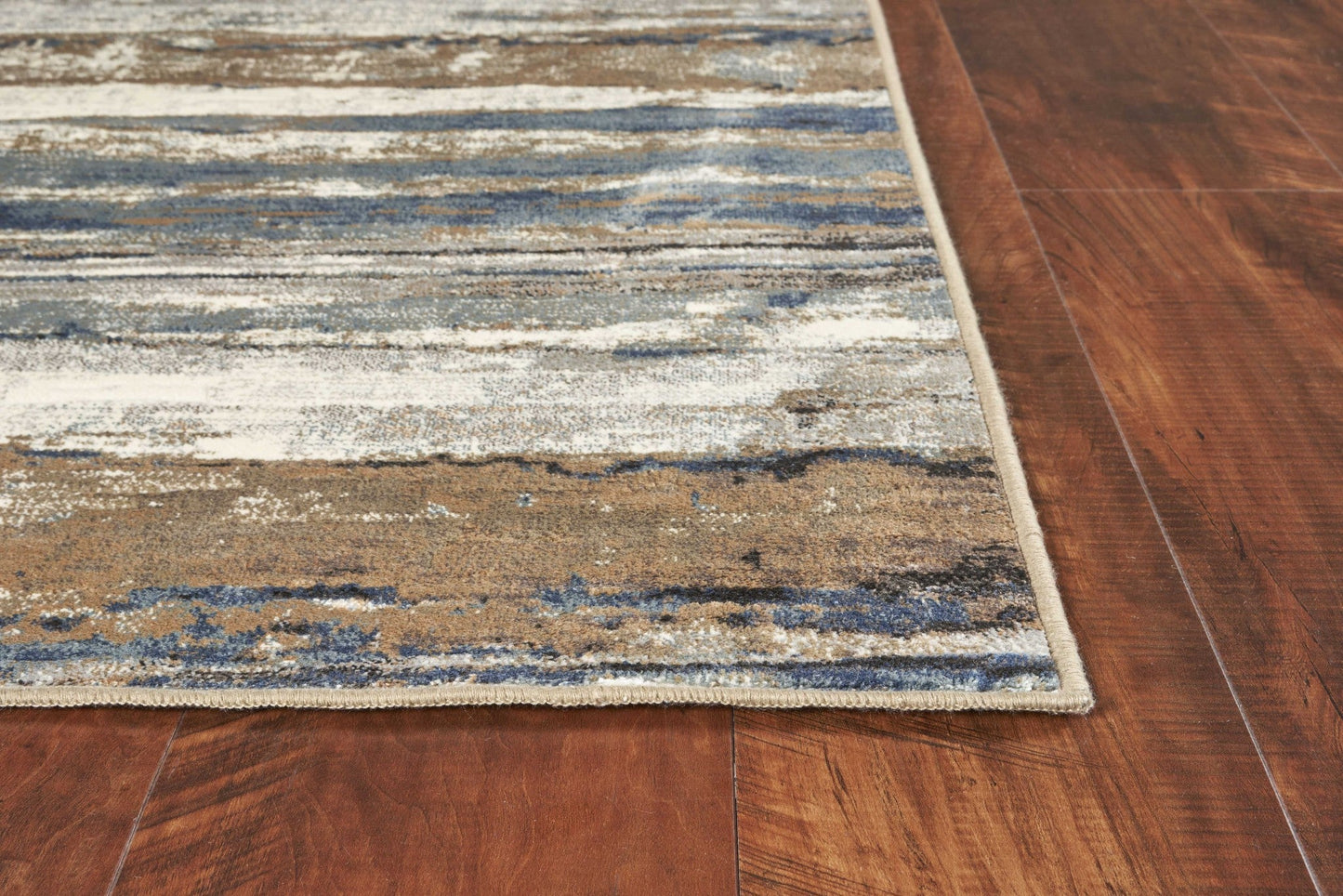 HomeRoots 2' x 3' Viscose Ivory or Blue Accent Rug
