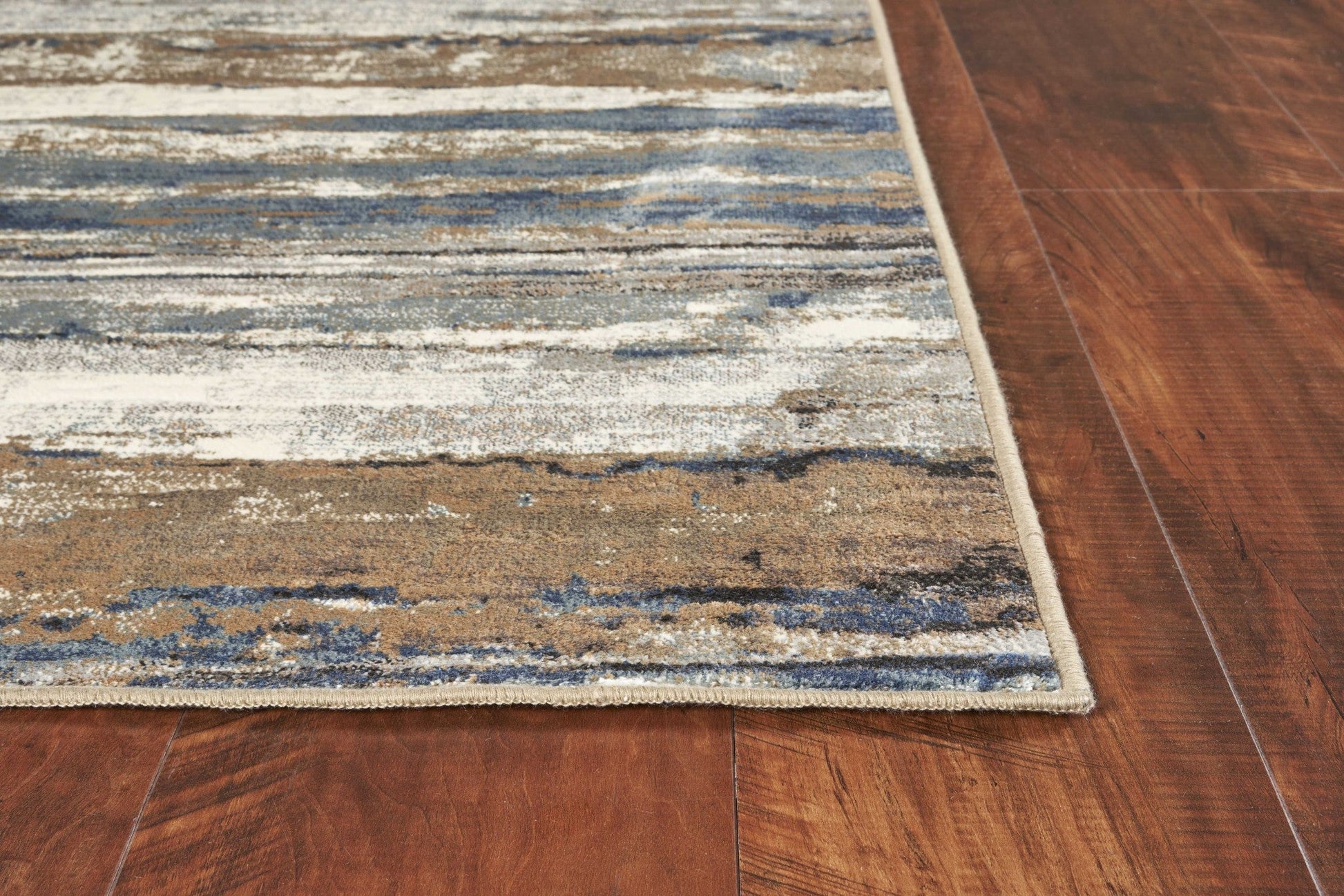 HomeRoots 2' x 3' Viscose Ivory or Blue Accent Rug