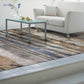 HomeRoots 2' x 3' Viscose Ivory or Blue Accent Rug