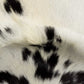 HomeRoots 2" x 3" White And Black Calfskin - Area Rug