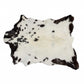 HomeRoots 2" x 3" White And Black Calfskin - Area Rug