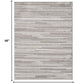 HomeRoots 2’ x 4’ Abstract Striped Indoor Outdoor Area Rug in Gray Finish