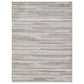 HomeRoots 2’ x 4’ Abstract Striped Indoor Outdoor Area Rug in Gray Finish