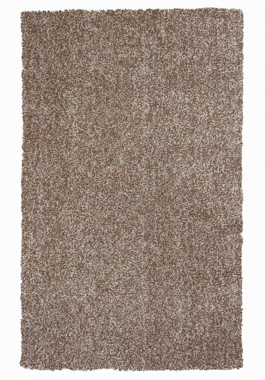 HomeRoots 2' x 4' Beige Heather Indoor Shag Rug