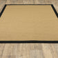HomeRoots 2' x 4' Beige and Black Plain Indoor Outdoor Scatter Rug