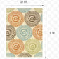 HomeRoots 2' x 4' Beige and Blue Medallion Indoor Outdoor Scatter Rug
