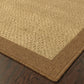 HomeRoots 2' x 4' Beige and Brown Plain Indoor Outdoor Scatter Rug