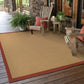 HomeRoots 2' x 4' Beige and Red Plain Indoor Outdoor Scatter Rug
