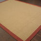 HomeRoots 2' x 4' Beige and Red Plain Indoor Outdoor Scatter Rug