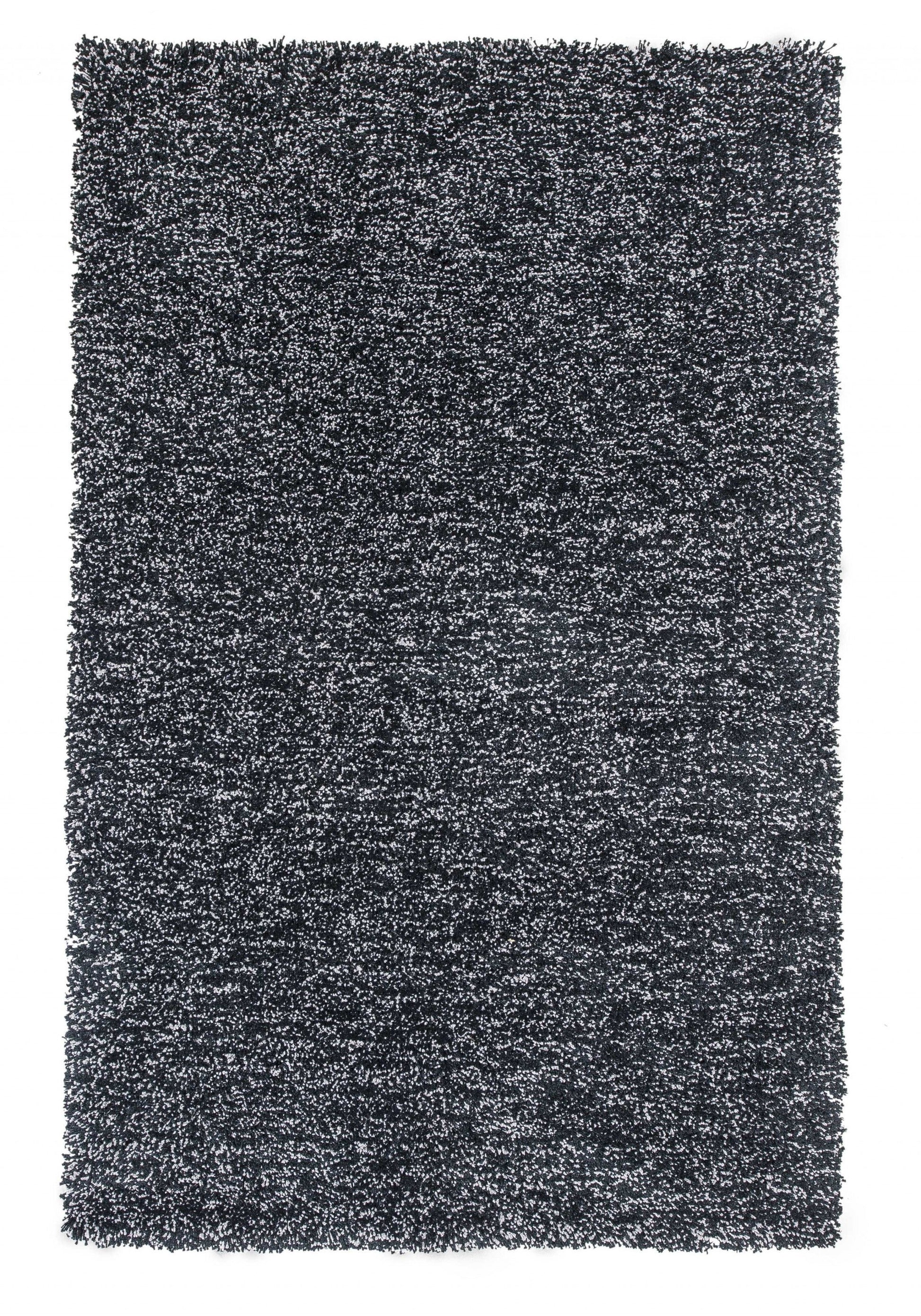 HomeRoots 2' x 4' Black Heather Indoor Shag Rug