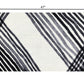 HomeRoots 2' x 4' Black and Gray Abstract Arrow Washable Floor Mat