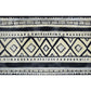 HomeRoots 2' x 4' Black and Gray Modern Tribal Washable Floor Mat