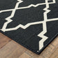 HomeRoots 2’ x 4’ Black and Ivory Trellis Indoor Outdoor Area Rug