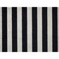 HomeRoots 2' x 4' Black and Tan Wide Stripe Washable Floor Mat