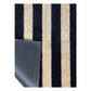 HomeRoots 2' x 4' Black and Tan Wide Stripe Washable Floor Mat