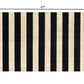HomeRoots 2' x 4' Black and Tan Wide Stripe Washable Floor Mat