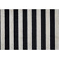 HomeRoots 2' x 4' Black and Tan Wide Stripe Washable Floor Mat