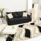 HomeRoots 2' x 4' Black or Beige Waves Wool Area Rug