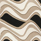 HomeRoots 2' x 4' Black or Beige Waves Wool Area Rug
