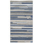 HomeRoots 2’ x 4’ Blue Abstract Striped Indoor Outdoor Area Rug