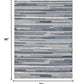 HomeRoots 2’ x 4’ Blue Abstract Striped Indoor Outdoor Area Rug